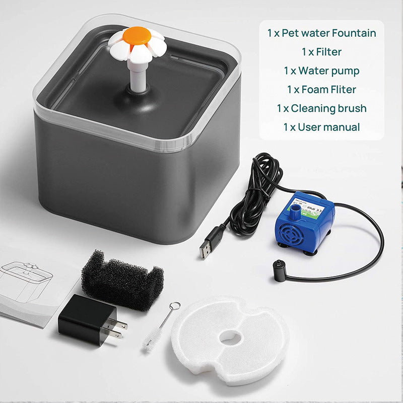 Fontaine à eau automatique pour chat avec LED