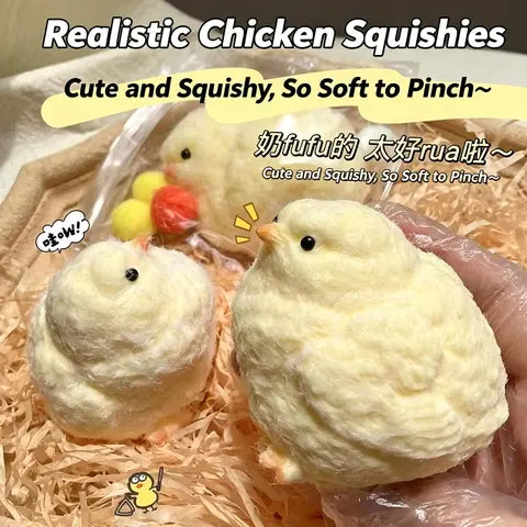 Squishy Poussin Jaune Anti-Stress