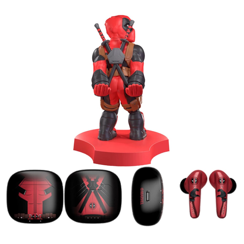 Set Support Cable Guy & Écouteurs Sans Fil Deadpool Marvel