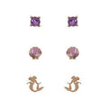 Set 3 paires de boucles d'oreilles Disney La Petite Sirène