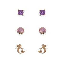 Set 3 paires de boucles d'oreilles Disney La Petite Sirène