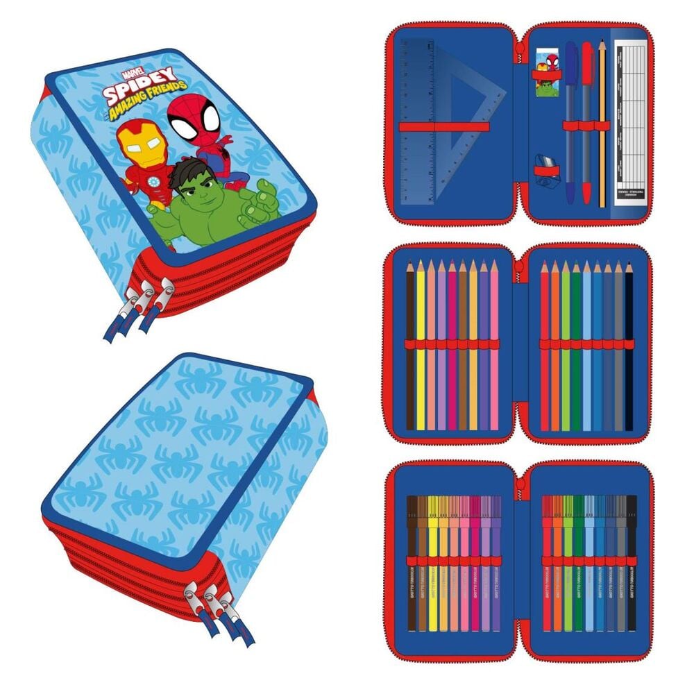 Trousse triple garnie Spidey Marvel
